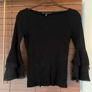 White House Black Market Black Blouse